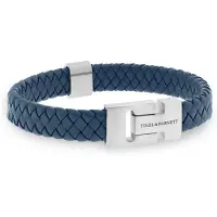 Steel & Barnett - Leren Armband Heren - Harrison - Blauw - Maat M