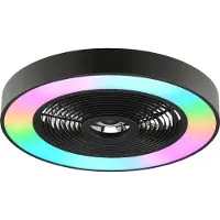 Brilliant Catania - Plafondventilator - LED 40W - CCT - 2700K-6500K - Dimbaar - ICRGB - Nachtlicht - Timer - Afstandsbieding - Zwart