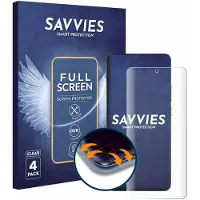 Savvies - Screenprotector voor Motorola Signature (case-friendly) - Folie Beschermfolie transparant volledig dekking 4 Stuks