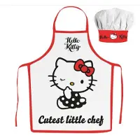 Hello Kitty Kinder Schort & Koksmuts Set – 2-delig – Polyester – 3-8 jaar