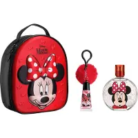 Air val international Set met Parfum Kind - Minnie Mouse - Eau de Toilette 100 ml - Lippenbalsem - Toilettas