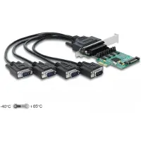 DeLOCK PCI Express Card to 4 x Serial RS-232 with voltage supply