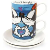 Karaca set tassen cafe blauw