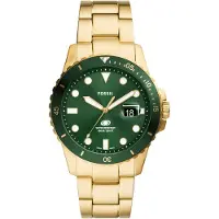 Fossil Analoog horloge goud / donkergroen