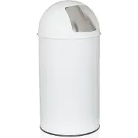 Hjh OFFICE PUSH 50L - Prullenbak Wit