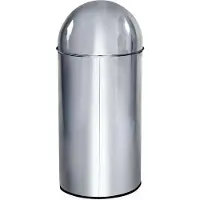 Hjh OFFICE PUSH 35L - Prullenbak Chroom
