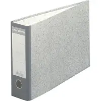 Exacompta 10x Ordner met hefboom in grijs gemarmerd karton - rug 70mm - A4 horizontaal - Grijs-Grijze rug - 53310E
