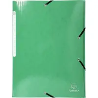 Exacompta 25x IDERAMA Elastomap 3 kleppen Maxi Capacity 425gm2 A4 - Donkergroen - 55830E