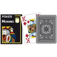 Modiano poker speelkaarten zwart 4 index
