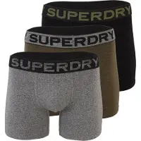 Superdry Boxershorts grijs gemêleerd / olijfgroen / zwart