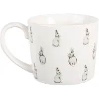 Clayre & Eef Mok 275 ml Wit Porselein Konijnen