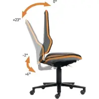 BIMOS Werkdraaistoel | wielen | zonder kussenelement blauw | 450-620 mm synchroontechniek | 1 stuk - 9573-9999-3277 9573-9999-3277