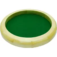 HOT Games Dobbelpiste blank hout rond 35cm.groen vilt