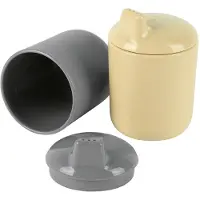 Dantoy drinkbekers baby BIOplastic mokka zand 4-delig duurzaam.