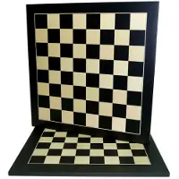 HOT Games Schaakbord - Schaakbord - 40 mm vakjes - Zwart/Ahorn