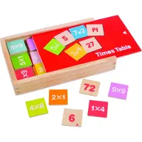 Bigjigs Houten Rekenspel - - Tafels Oefenen - Compact Doosje met 81 Opgaves