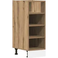 vidaXL - Onderkast - Riga - 30x44,5x81,5 - cm - bewerkt - hout - artisanaal - eikenkleur