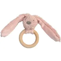 Happy horse - Rabbit Richie Wooden Teething Ring - 12 cm - Old Pink - 133191