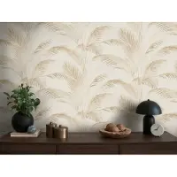 Living Walls Vliesbehang Michalsky 6 bladeren crème - 53 cm x 10 m