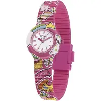 Hip Hop Horloge 'KIDS FUN' fuchsia / wit