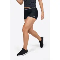 Under Armour HeatGear Shorty-BLK Meisjes Sportbroek - Zwart - Wit