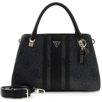 GUESS handtas schoudertas Noelle II Luxury Satchel Coal Logo donkergrijs