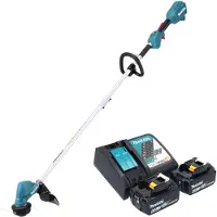 Makita DUR 192 LRG accu grastrimmer 18 V 300 mm borstelloos + 2x accu 6,0 Ah + oplader