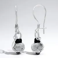 Cavill - 925 Sterling Zilver Oorbellen Dames - Zwarte Parel 35 mm - Filigraan Touwdesign - Handgemaakt Luxe Sieraad