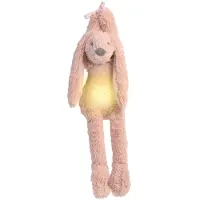 Happy horse Nachtlamp Hase Richie, oudroze, met rustgevende geluiden, 34 cm - Ideaal als babycadeau