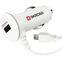 Skross Midget Plus Micro USB Autolader, Auto-adapter, Wit