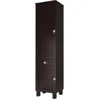 DOMUS Toscana-Hoge Kast - 2-deurs 1-lade - Bruin Grenen