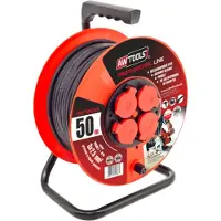 AWTOOLS verlengsnoer haspel professioneel, 30 meter, 3x2,5mm, 16A / 3680W / IP44