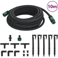 vidaXL Druppelslang 0,6'' 10 m rubber zwart