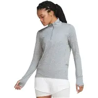 Nike Element 1/2 Zip Up Grijs Top Met Lange Mouwen