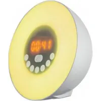 Grundig Digitale Licht Wekker met 10 Natuurlijke Geluiden en Kleurenverlichting - Wake-Up Light met FM-Radio