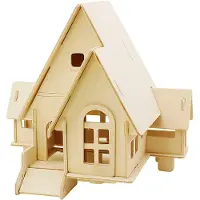 Creativ Company 3D Houten constructie set, afm 22,5x17,5x20,5, 1 stuk, triplex