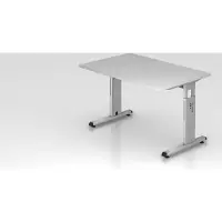 Hammerbacher Matrix VOS Hoogteverstelbaar Bureau Rechthoekig Grijs C-Voet 1,200 (B) x 800 (D) x 850 (H) mm Spaanplaat, Staal