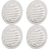vidaXL Luchtventilatieroosters 4 pcs Zilver 80 mm Roestvrij staal