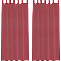 vidaXL Gordijnen met lussen 2 st 140x245 cm wijnrood