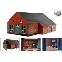 Kids Globe stal inclusief woonhuis - hout 1:32