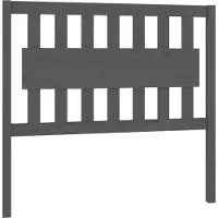 vidaXL Hoofdbord 105,5x4x100 cm massief grenenhout grijs