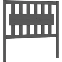 vidaXL Hoofdbord 95,5x4x100 cm massief grenenhout grijs