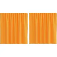 vidaXL Gordijnen voile met roedezakken 2 st oranje