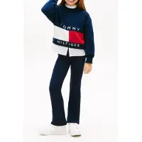 Tommy Hilfiger Girls Tommy Foil Flare Leg Dark Night Navy Size: 8 | Trousers Outlet | kids | Blauw