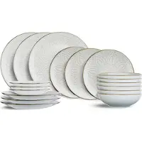 Cosy & Trendy Serviesset Murano 18-delig / 6 personen - 6 dinerborden, 6 ontbijtborden en 6 diepe borden