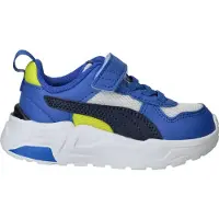 Puma Trinity 2 LT sneakers lichtgrijs/blauw Jongens/Meisjes Mesh Meerkleurig - maat 22