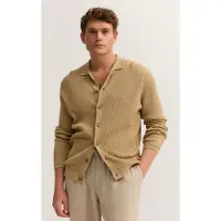 Bugatti Herren Gebreid vest met knoopsluiting en polokraag
