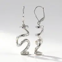 Cavill - Elegante 925 Sterling Zilveren Oorbellen - 42 Pavé Cambodjaanse Zirkonen 0,399 ct - Geplatineerd - Rond Slijpsel - Dames