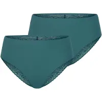 Schiesser Slip ' Invisible Soft Lace ' groen / petrol