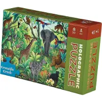 Crocodile Creek Holografisch Puzzel - Jungle - 50 stukjes - Speelgoed